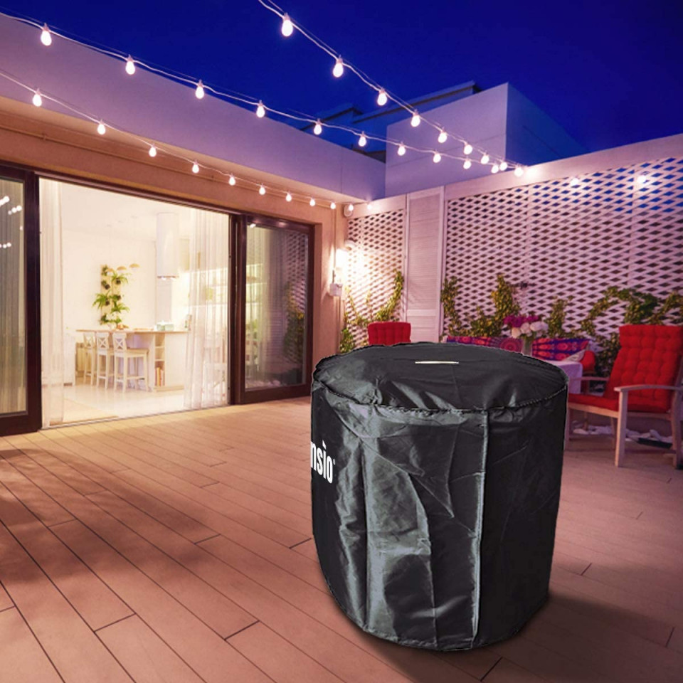 Poze Husa de protectie pentru gratar rotund ANSIO, tesatura oxford, negru, 70 x 73 cm