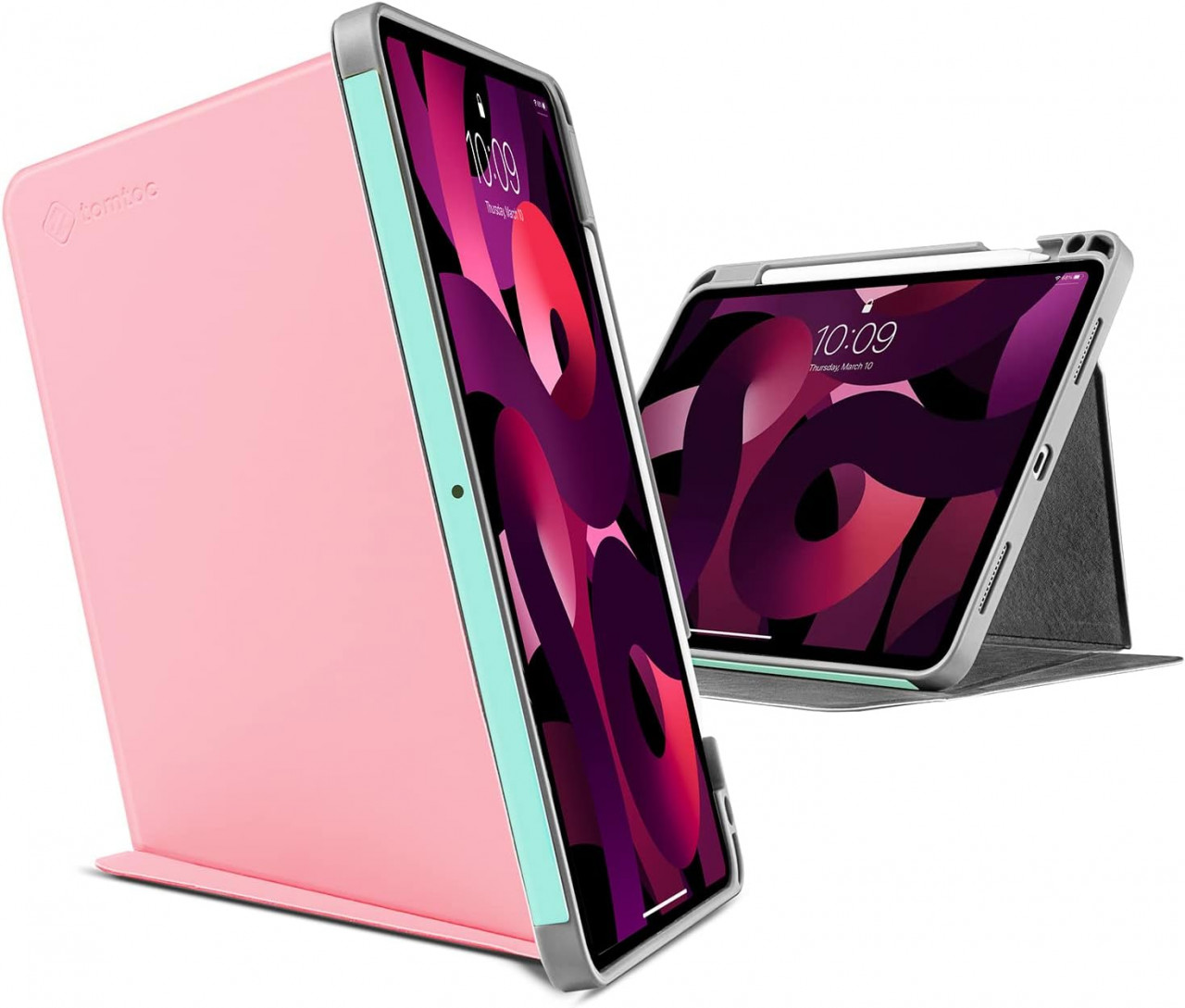 Husa de protectie pentru iPad Air 5 și 4 2022/2020 Tomtoc, policarbonat, roz, 10.9 inchi