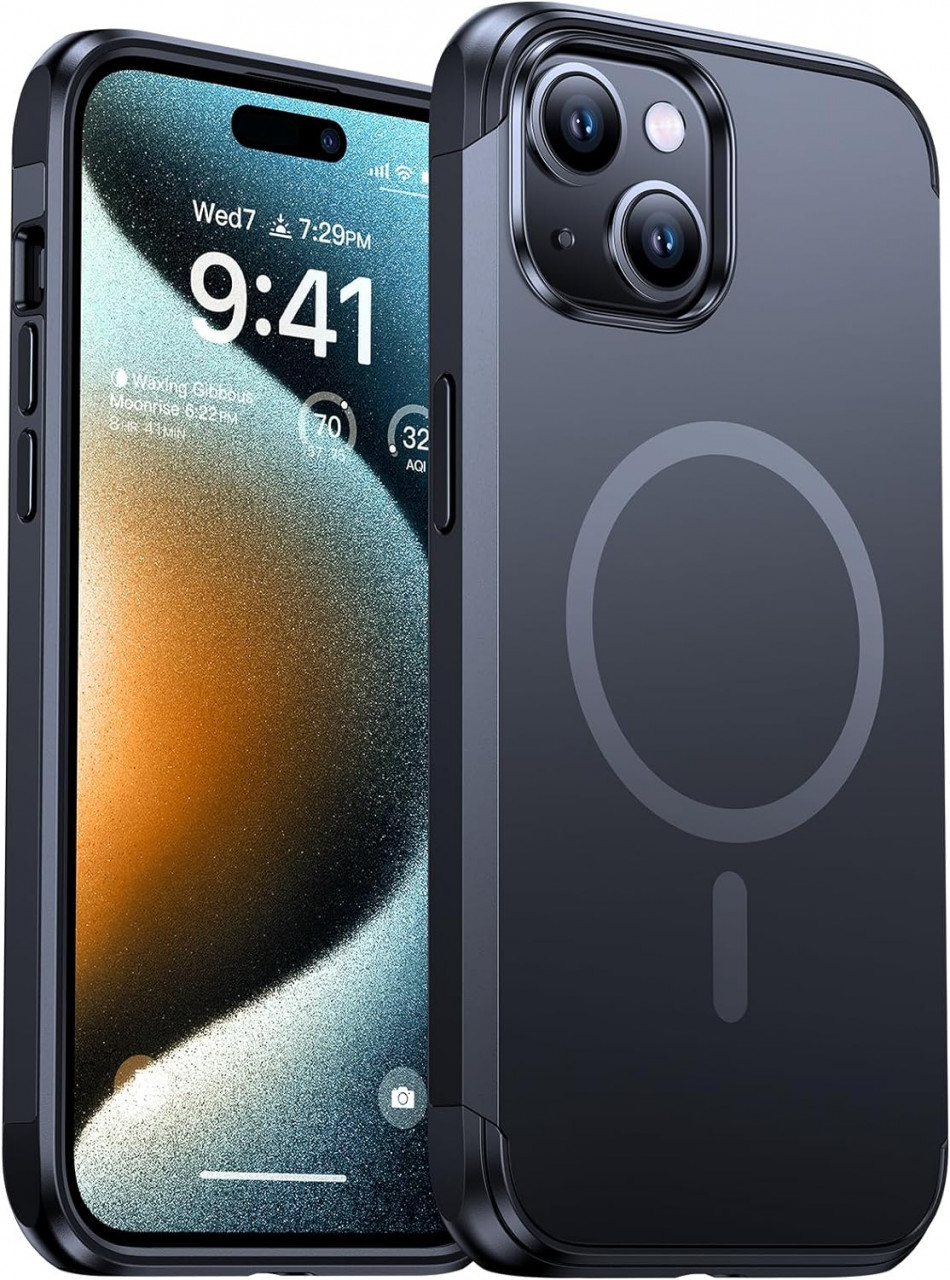 Husa de protectie pentru iPhone 15 Vicseed, TPU, negru, 6,1 inchi