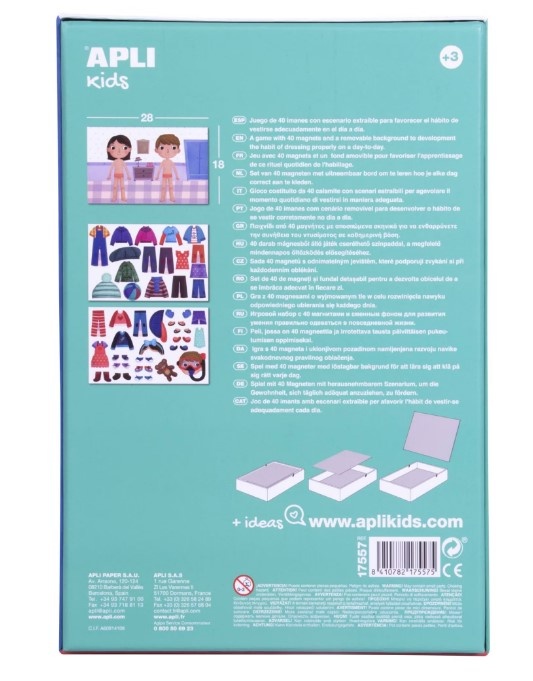 Joc magnetic APLI - magneti imbracaminte, 40 piese
