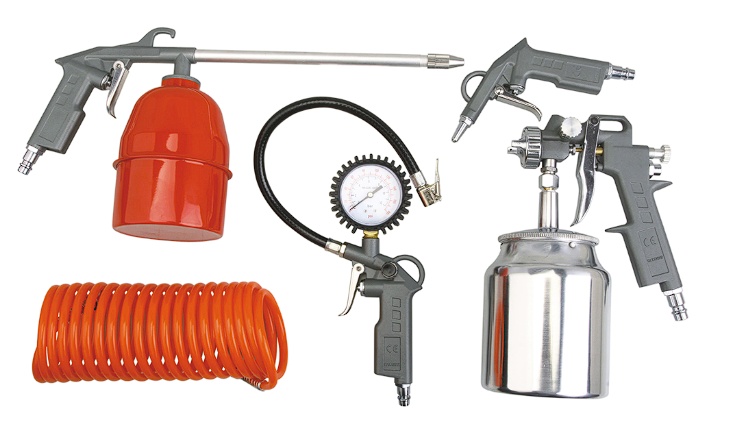 Kit accesorii aer comprimat Steinhaus PRO-KITS, 5 piese cupla rapida, Resigilat, Grad A