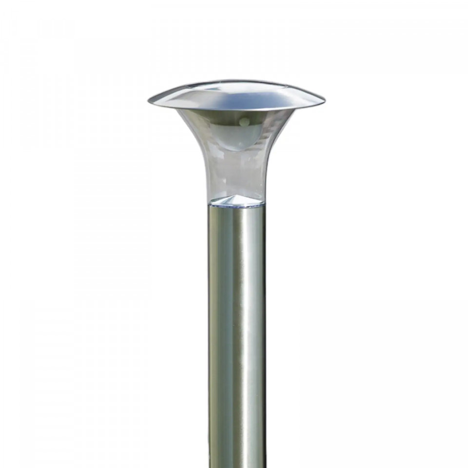 Lampa cu incarcare solara Jolin, LED, otel inoxidabil/plastic, argintiu, 18 x 66 cm Argintiu imagine noua somnexpo.ro
