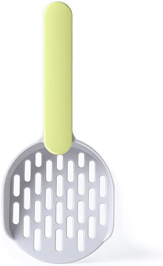 Lopatica pentru litiera pisicii Kenirt, ABS, verde/argintiu, 26 X 11 X 4,5 cm
