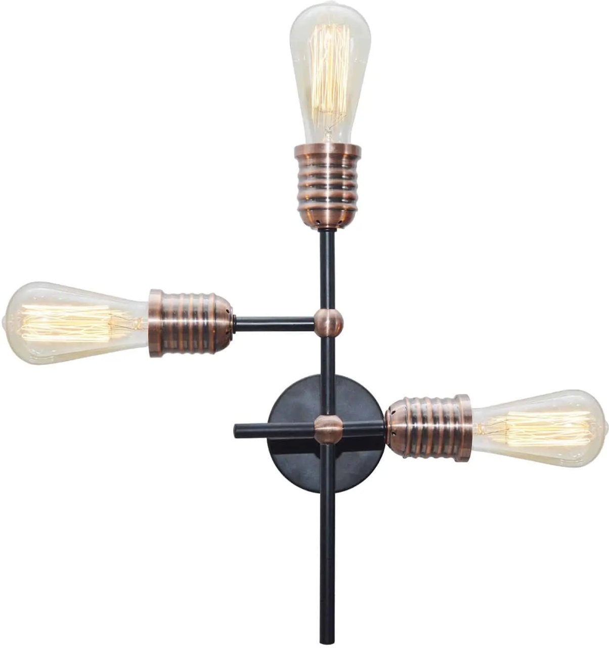 Lustra Candellux Kirimu, 3xE27, cupru-negru
