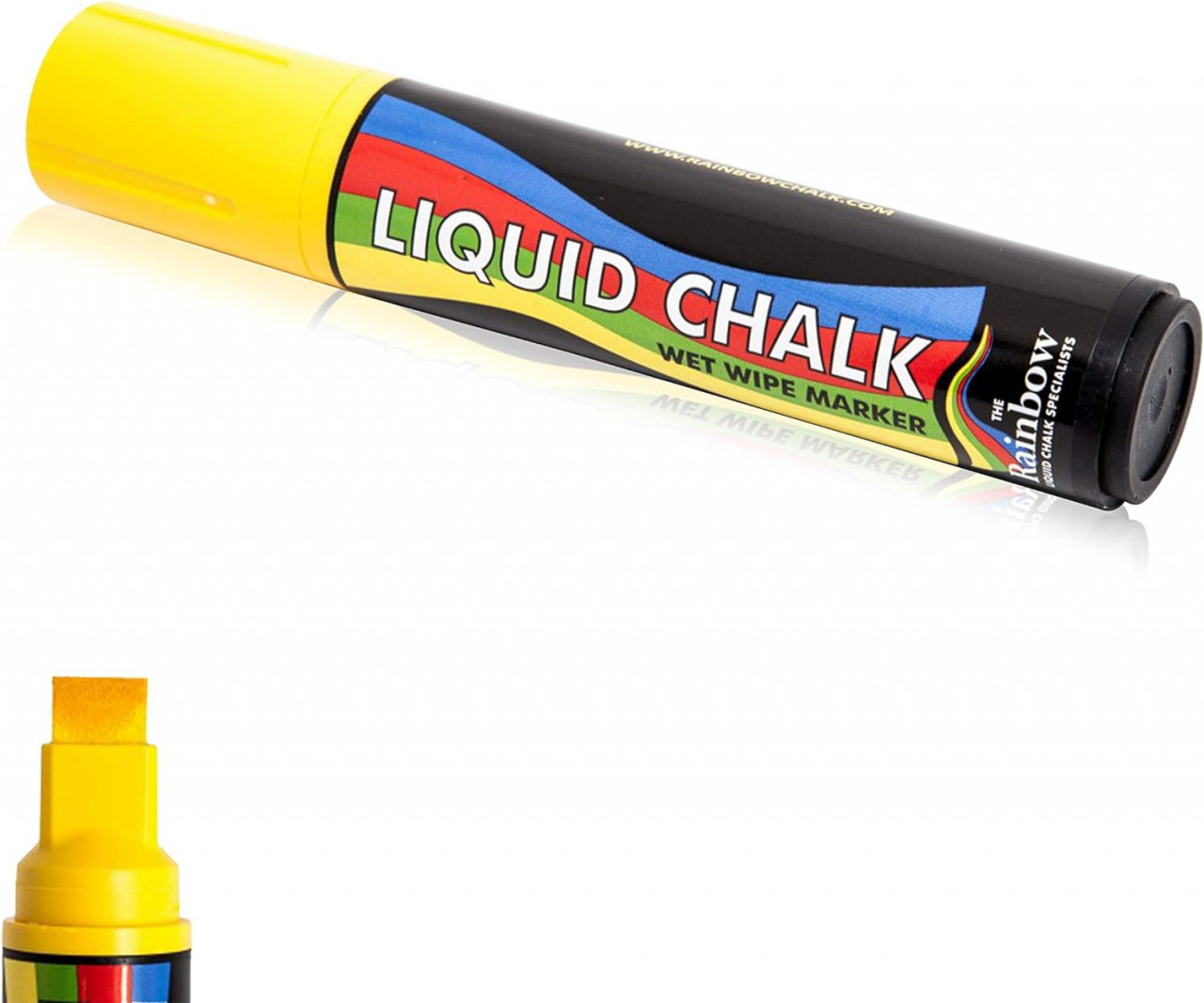 Marker cu creta lichida Rainbow Chalk, galben, 15 mm