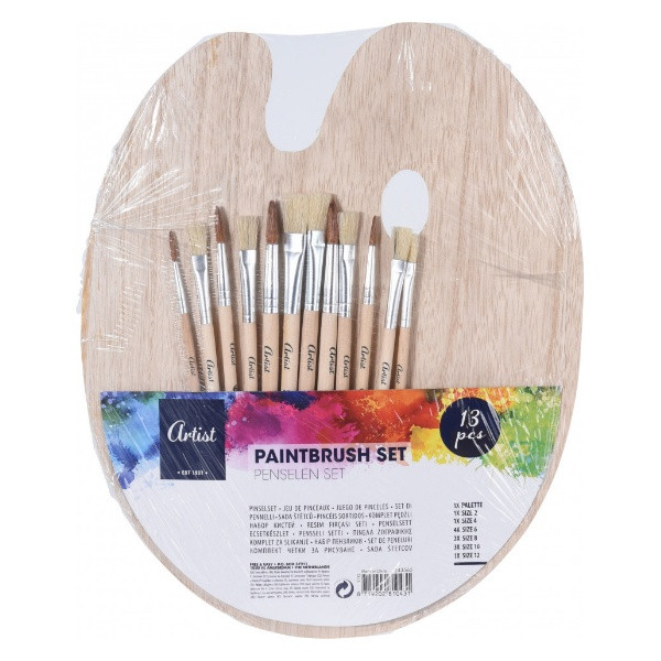 Paleta de lemn cu 12 pensoane Karll chilipirul-zilei.ro imagine noua elgreco.ro