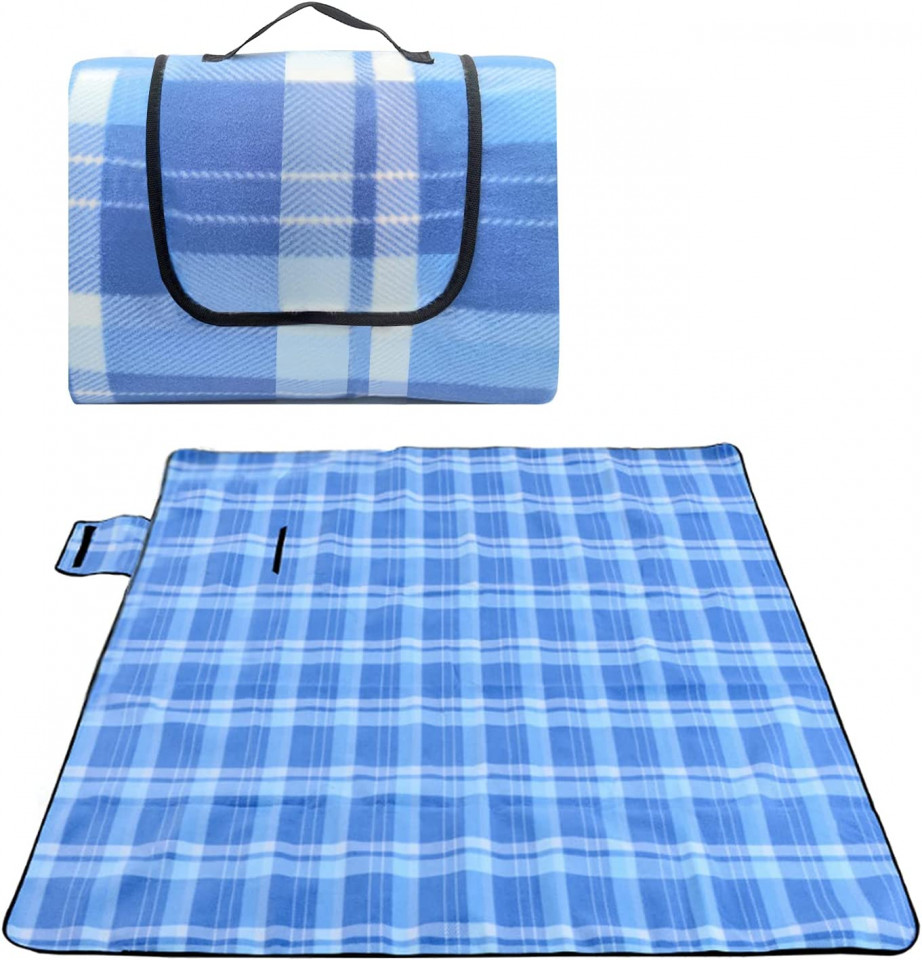 Poza Patura pentru picnic SUPRBIRD, poliester, albastru, 200 x 200 cm
