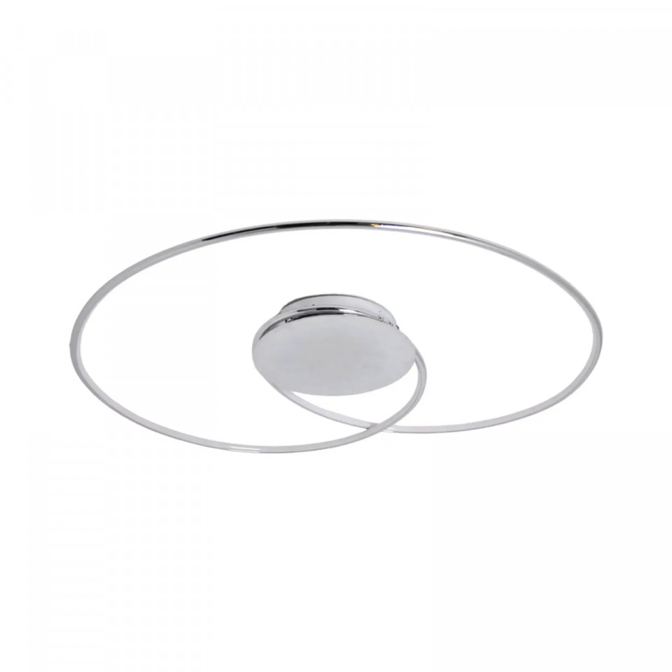 Plafoniera Joline, LED, plastic/metal, alb/crom, 74 x 5,2 cm