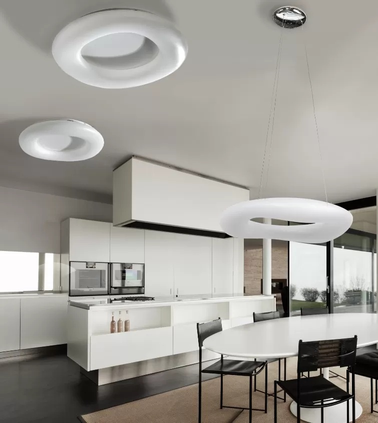 Plafoniera LED AZzardo Donut, 76W, CCT 2700-6000K, alb, dimabil, telecomanda