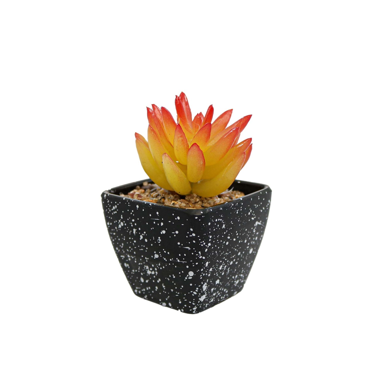 Planta Suculenta Artificiala, Portocaliu, Plastic, 9Cm