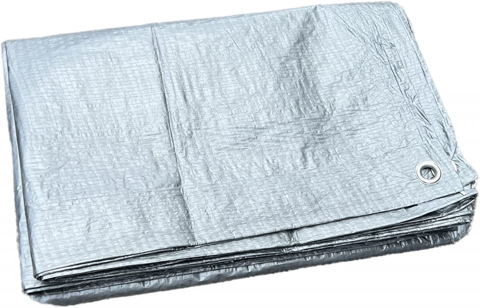 Prelata universala pentru protectie impotriva intemperiilor MIJOMA, plastic, gri, 200 x 300 cm , 430 g