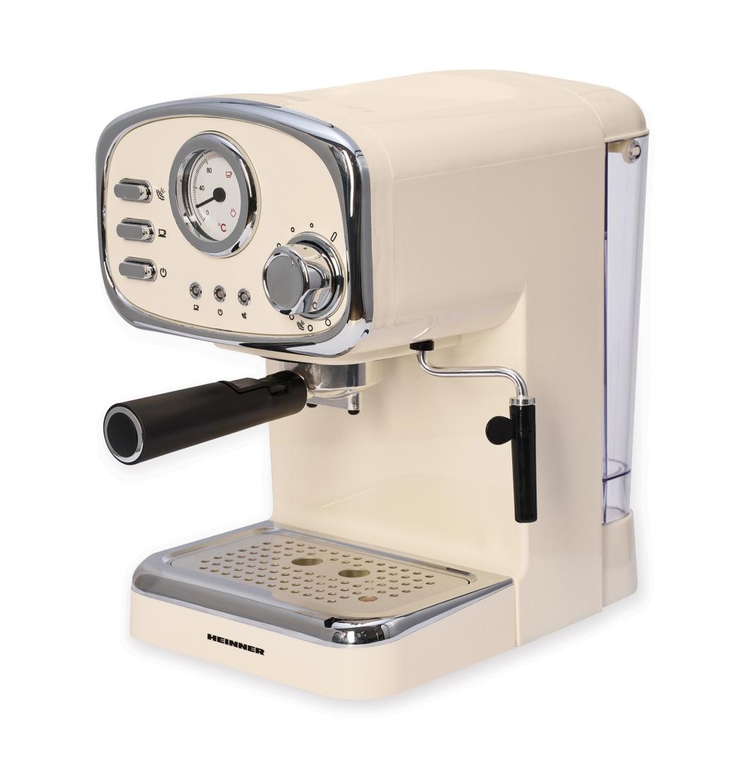 RESIGILAT – ESPRESSOR HEINNER HEM-1100CR, Putere 1100W, Presiune 15Bar, Capacitate 1.25 L, Crem