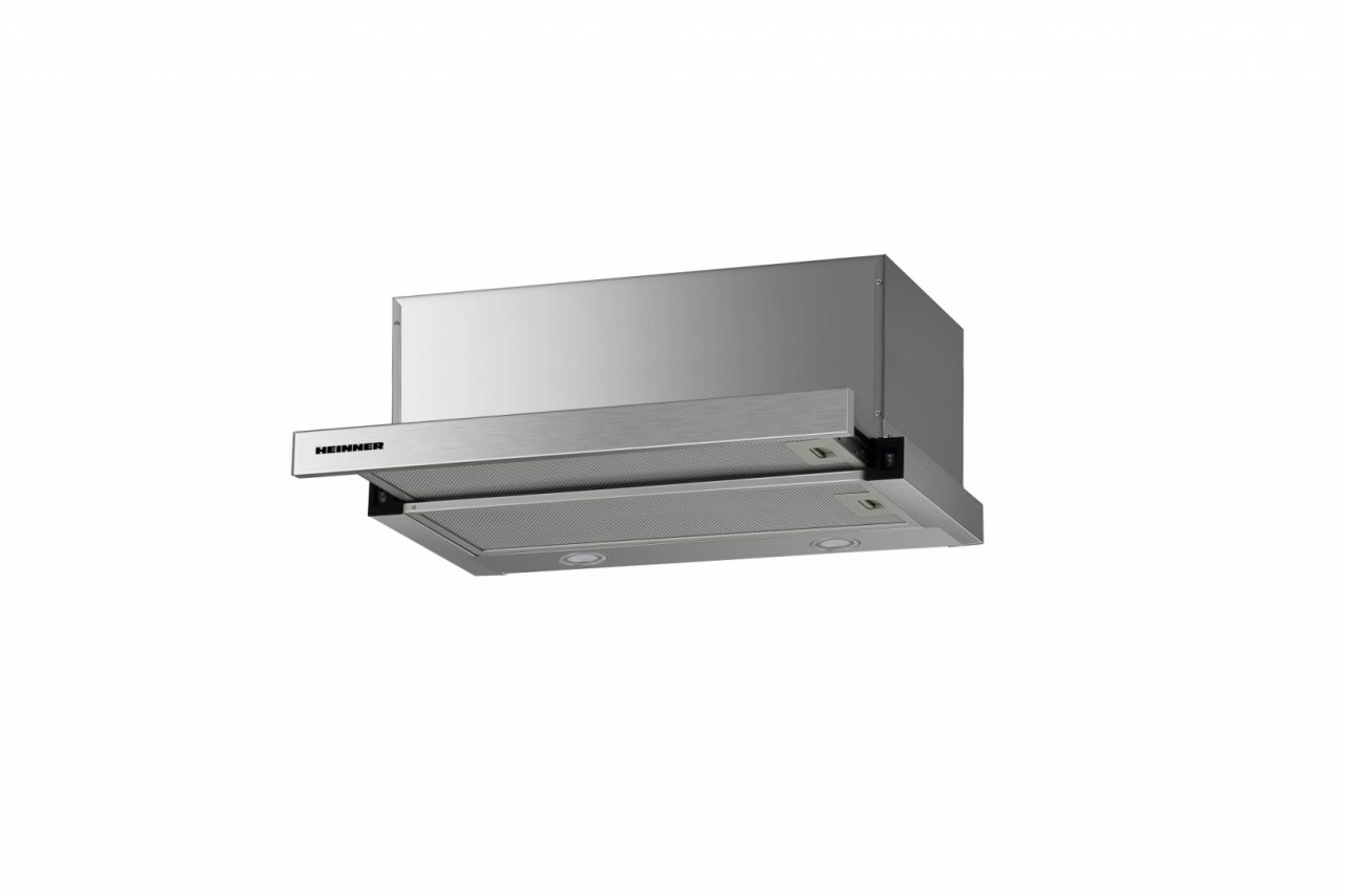 RESIGILAT – HOTA TELESCOPICA HEINNER HTCH-F660IX, Putere de absorbtie 611.79 m3/h, 1 motor, Iluminare LED, 59.5 cm, Inox