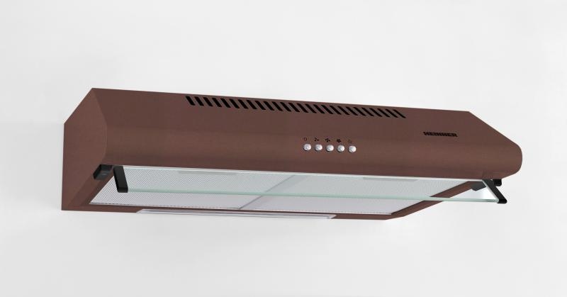 RESIGILAT – HOTA TRADITIONALA HEINNER CH-400-BRW, Latime 60cm, Putere de absorbtie 326.4 mc/h, 2 motoare, Maro