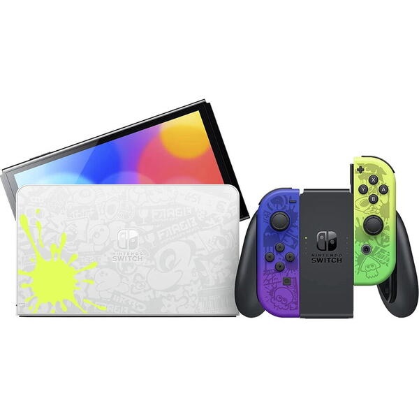 RESIGILAT Consola Nintendo Switch OLED 64GB, Splatoon 3 Special Edition