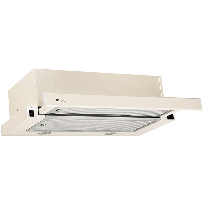 RESIGILAT Hota Telescopica Incorporabila Tornado Storm 700 (50), 1 motor, latime 50 cm, 3 viteze, absorbtie 700 m3/ora, Bej