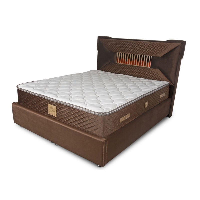 Saltea superortopedica, Saltex, Lux Memory Piemond cu topper, 200x160x32 cm, plasa de arcuri bonnel, semitare