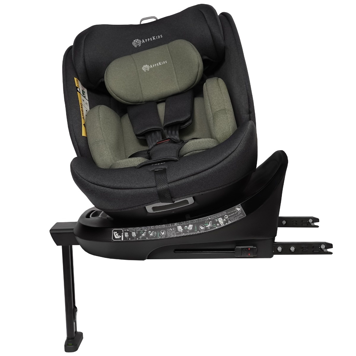 Scaun auto Appekids, I-SIZE, 40-150 cm, Rear Facing 360Â°, Pro Confort - Green