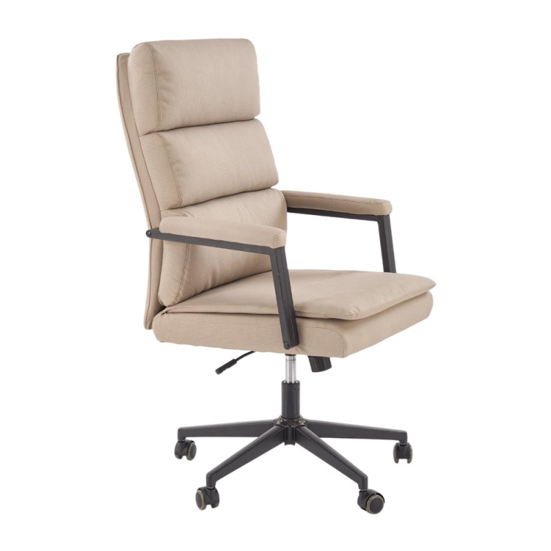 Scaun directorial HM Adriano 2, piele ecologica, robust, mecanism de balans, sarcina maxima 100 kg, bej