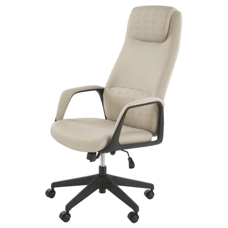 Scaun directorial HM Razor, piele ecologica, mecanism multiblock, tetiera integrata, sarcina maxima 120 kg, bej