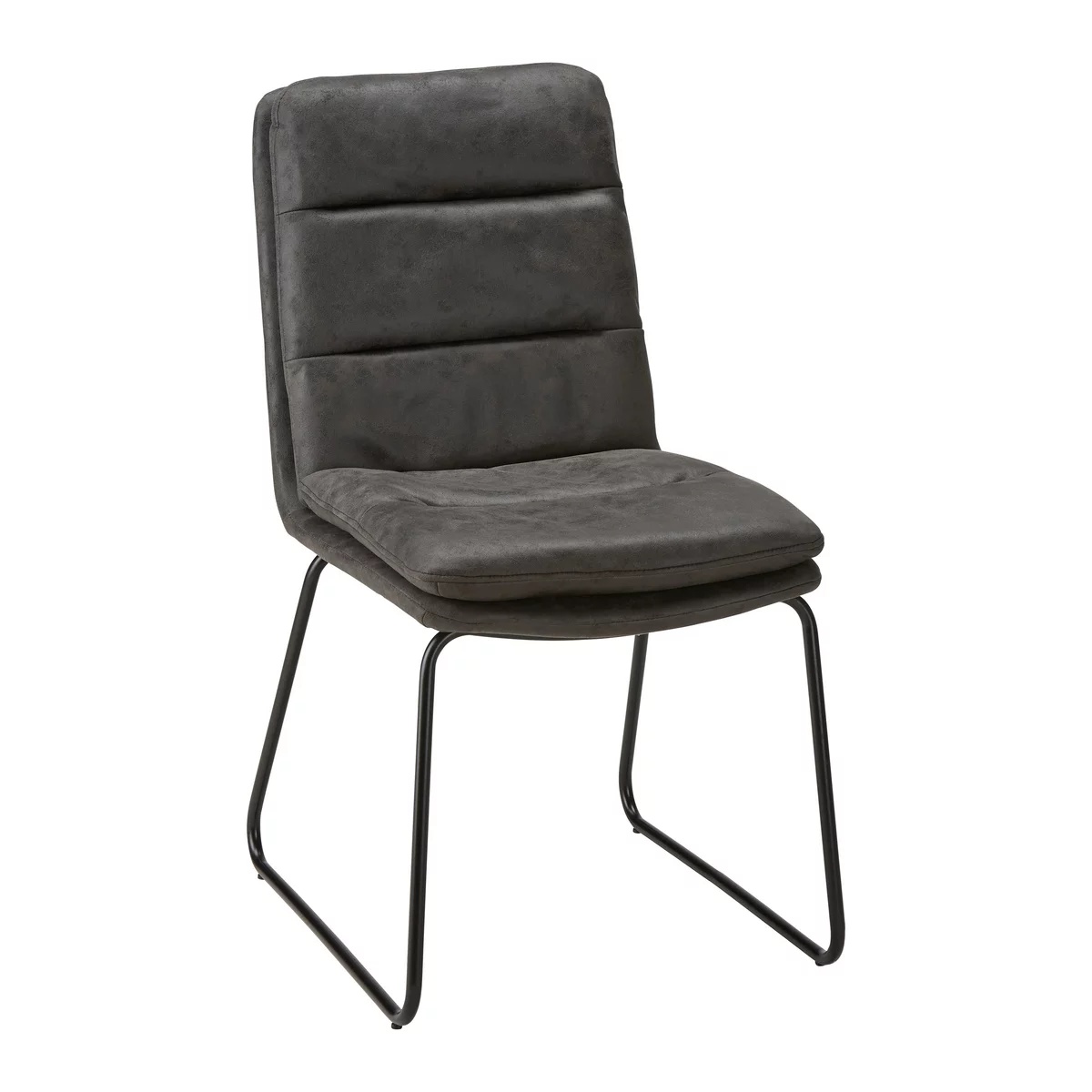 Scaun Kona, tapitat in catifea gri, 48/90/65 cm