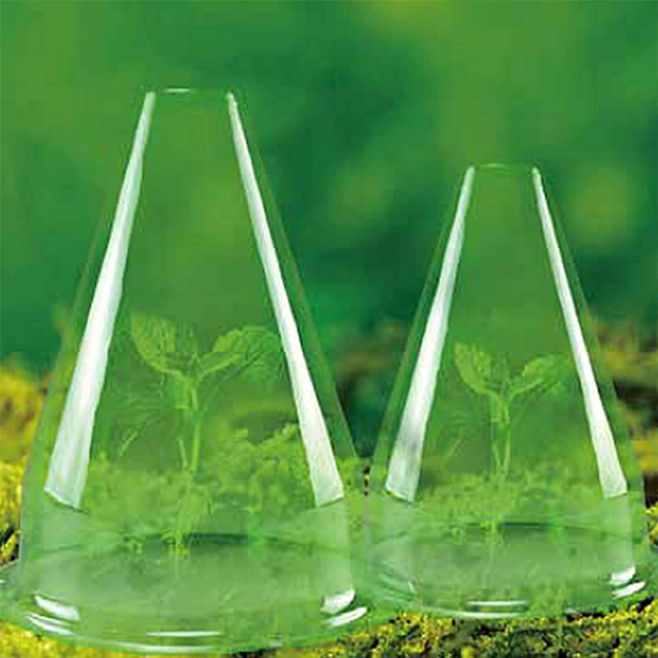 Poze Set de 10 protectii pentru plante CYYMNA, PVC, verde