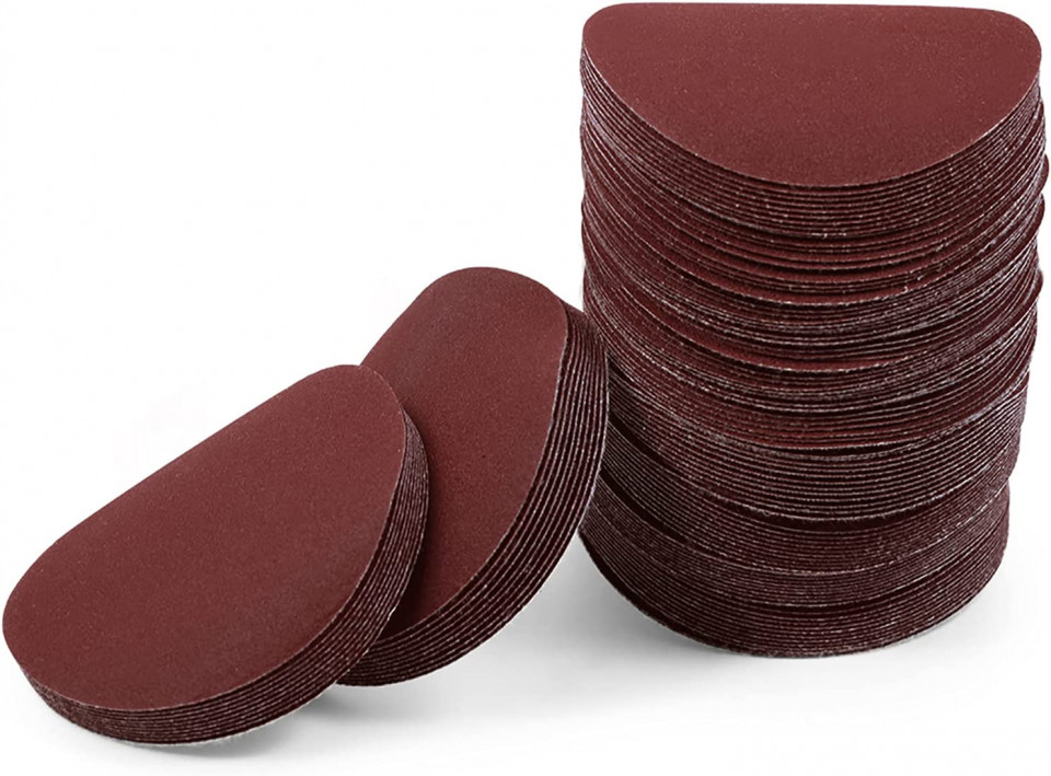 Set de 100 de discuri abrazive Leontool, oxid de aluminiu, rosu, 240, 7,6 cm 100