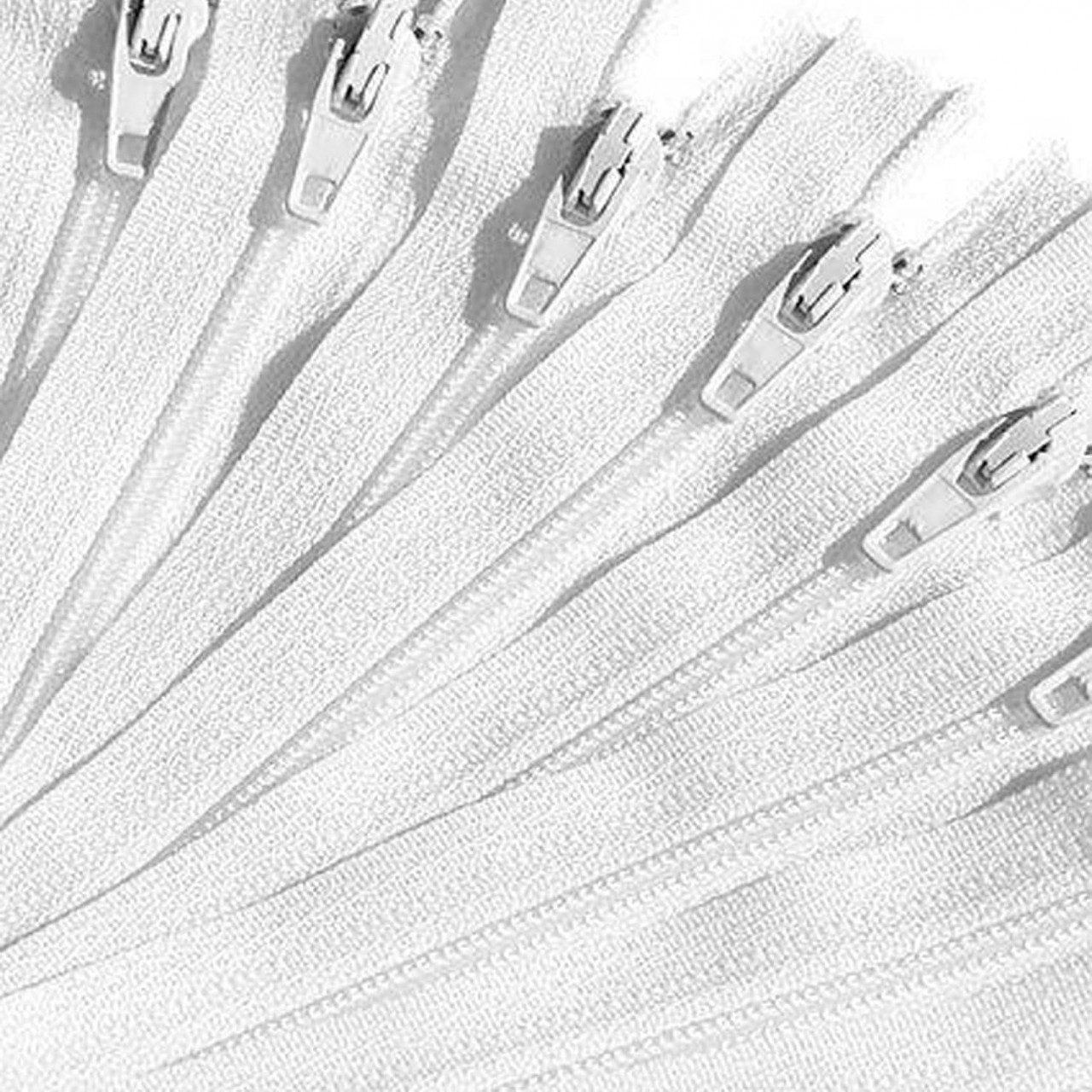 Set de 100 fermoare KGS, nailon, alb, 23 cm