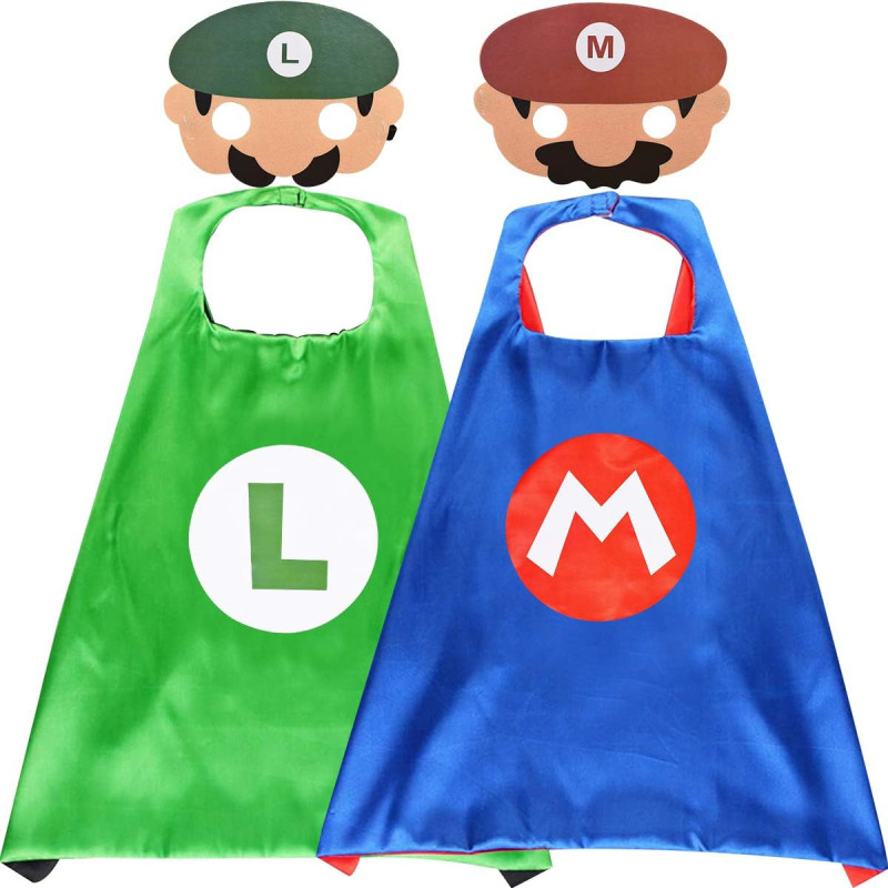Set de 2 costume pentru copii Miotlsy, model Mario, satin/pasla, multicolor, 70 x 70 cm chilipirul-zilei.ro/
