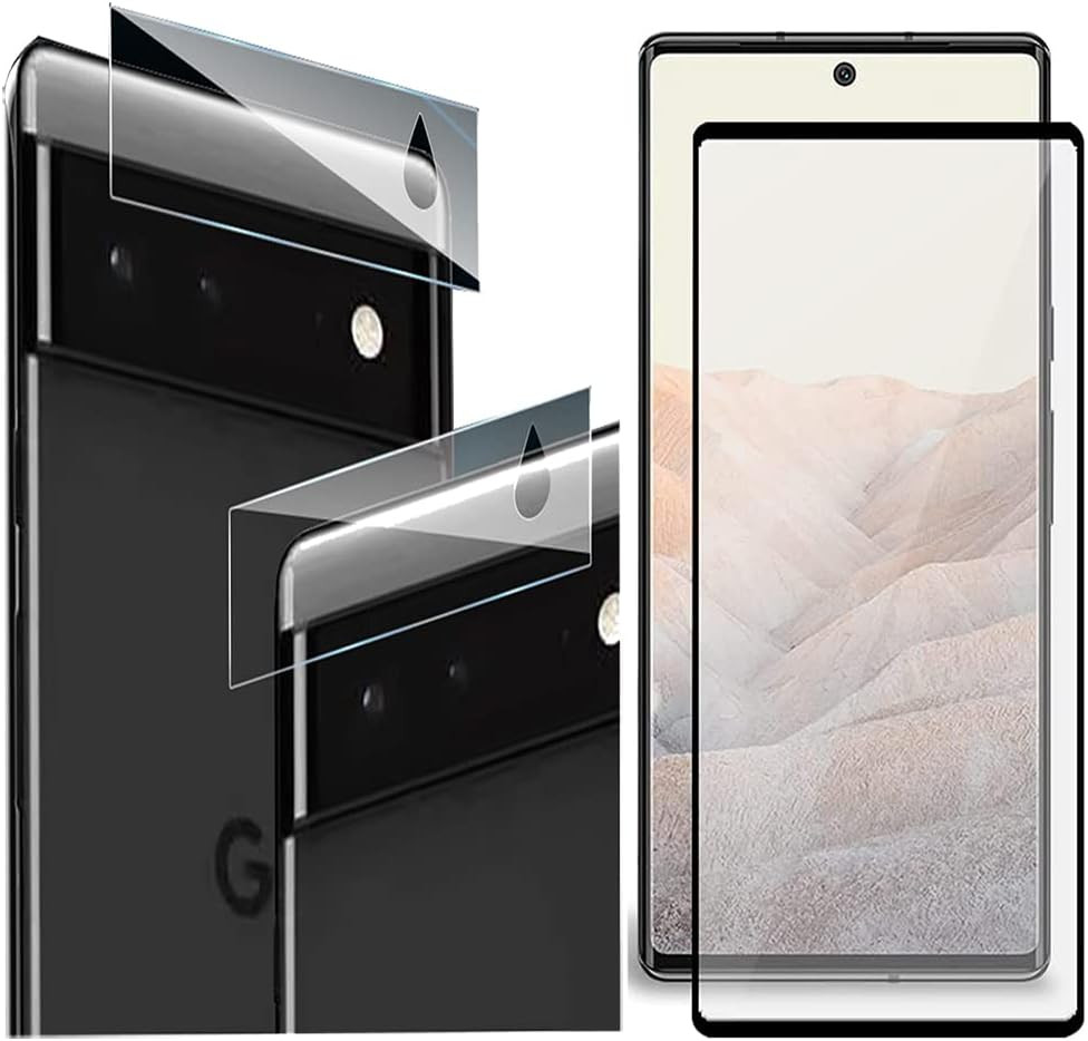 Set de 2 folii de protectie ecran si 2 camera pentru Google Pixel 6 BOLE, sticla securizata, transparent, 6,4 inchi