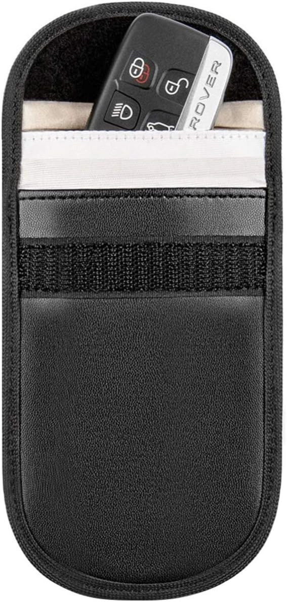 Set de 2 huse pentru cheia masinii Copackr, piele PU, negru, 14 x 9 cm
