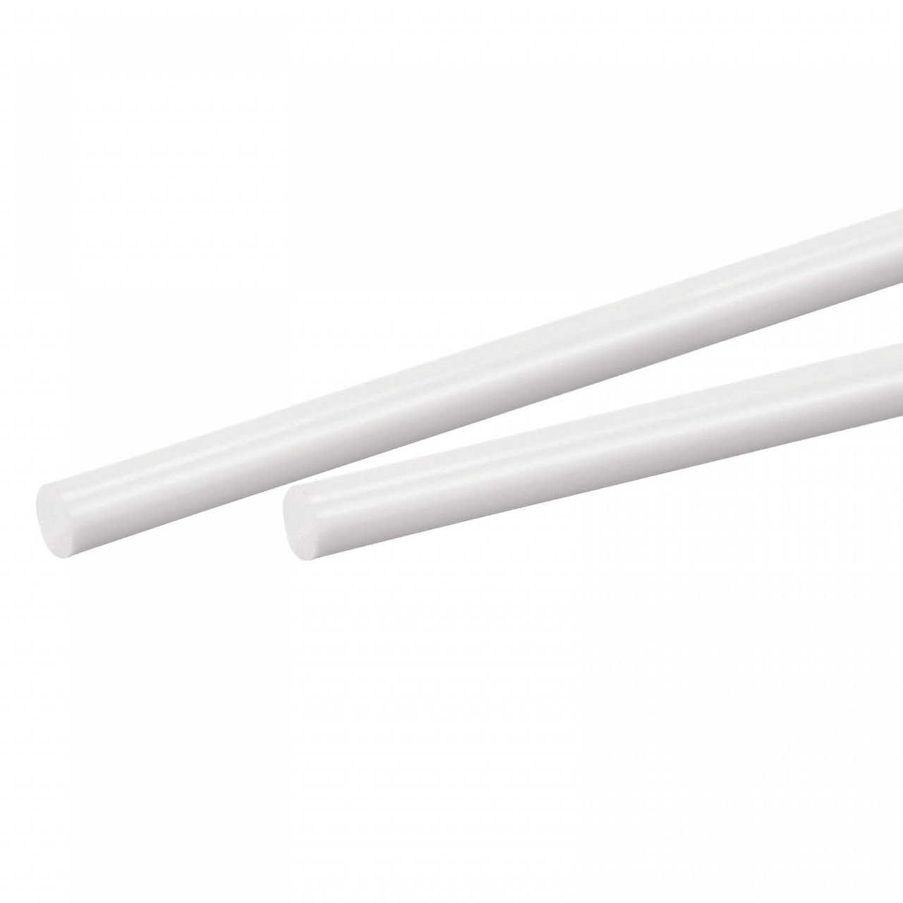 Set de 2 tije rotunde solide pentru proiecte arhitecturale Sourcing Maps, ABS, alb, 50 x 0,6 cm