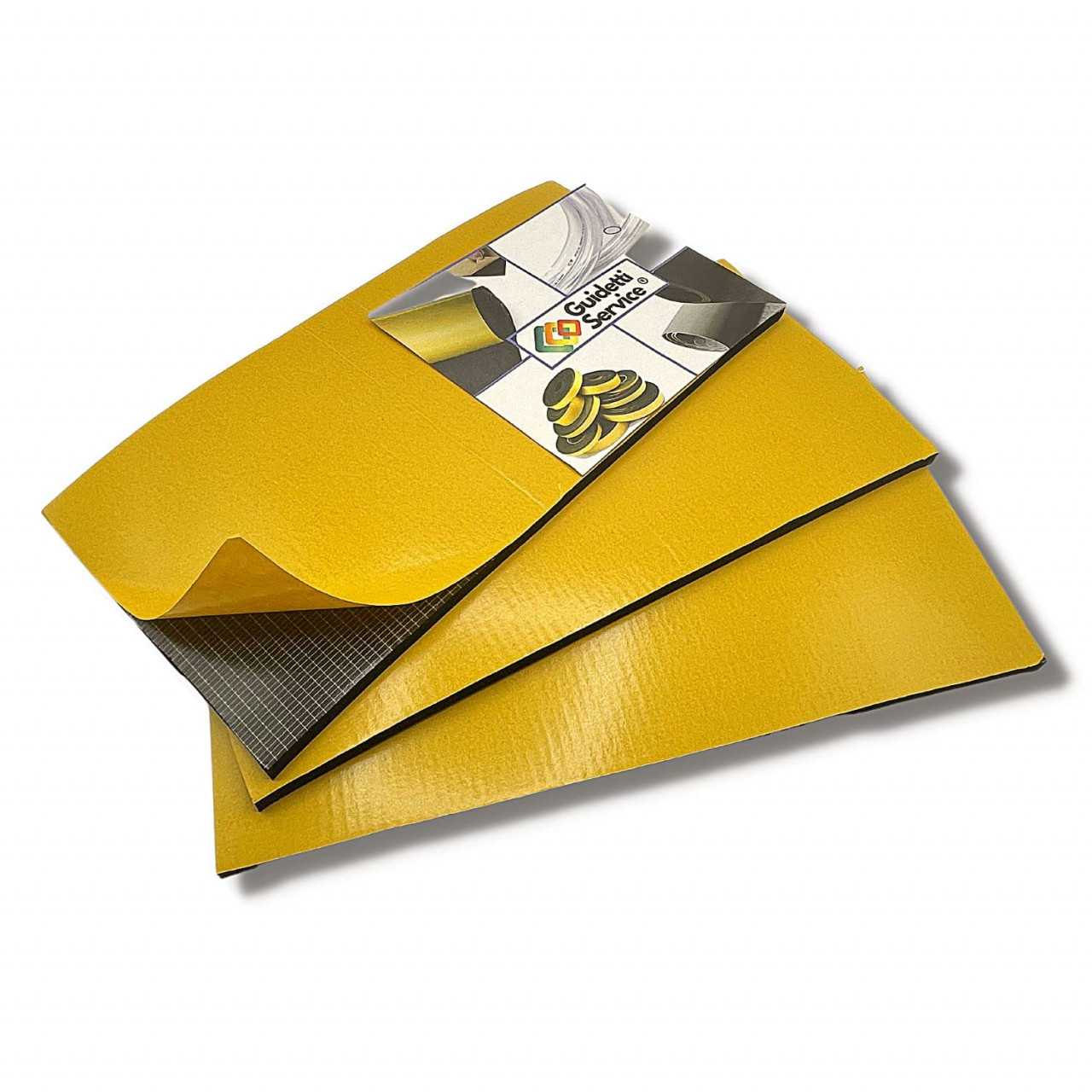 Set de 3 folii adezive de protectie si izolatie fonica Foll Nep, spuma EPDM, negru, 30 x 50 x 0,5 cm