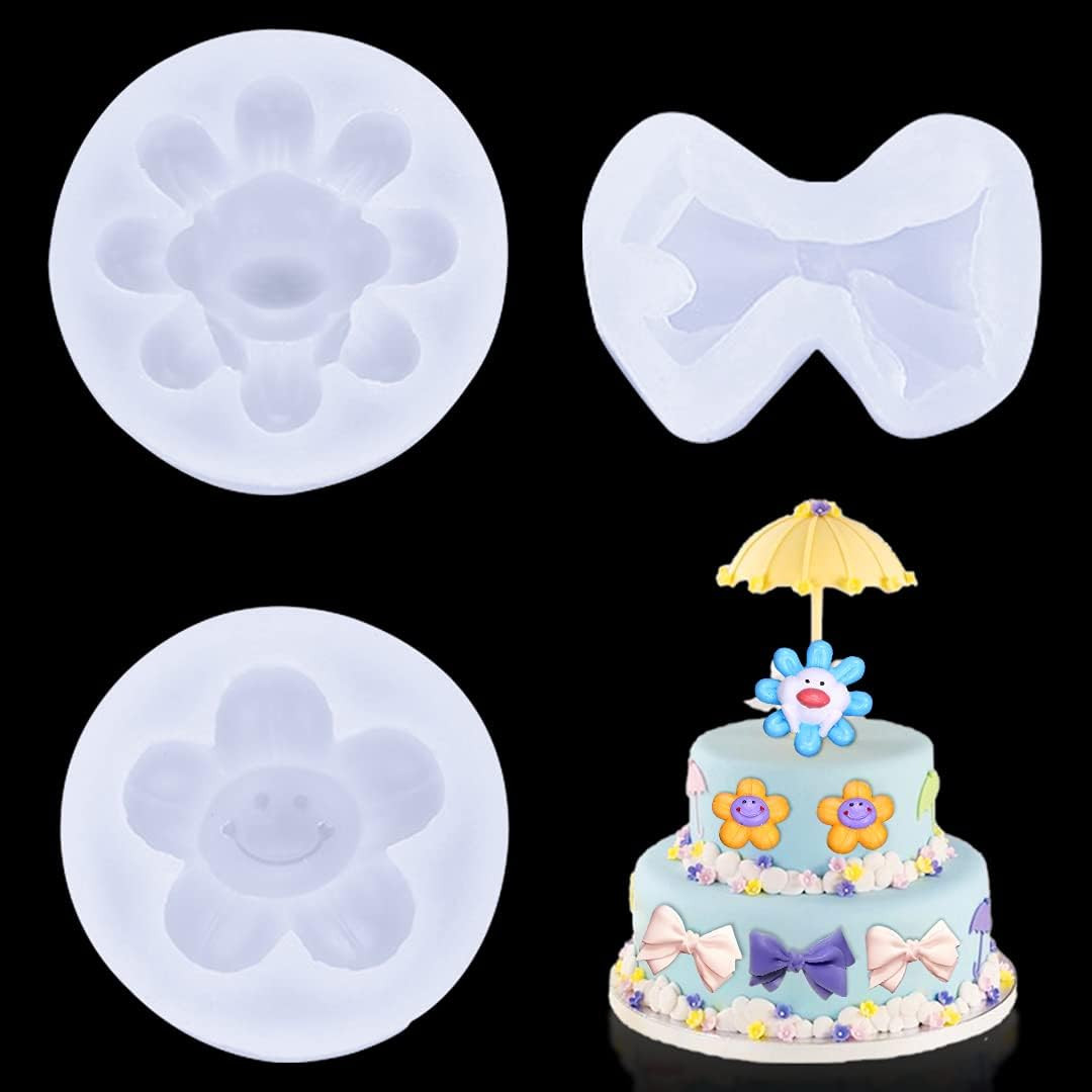Set de 3 matrite pentru decotariuni /proiecte DIY Koonafy, silicon, alb
