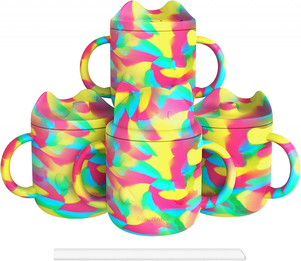 Set de 4 cani pentru bebelusi LYASIL, silicon, multicolor, 227 ml