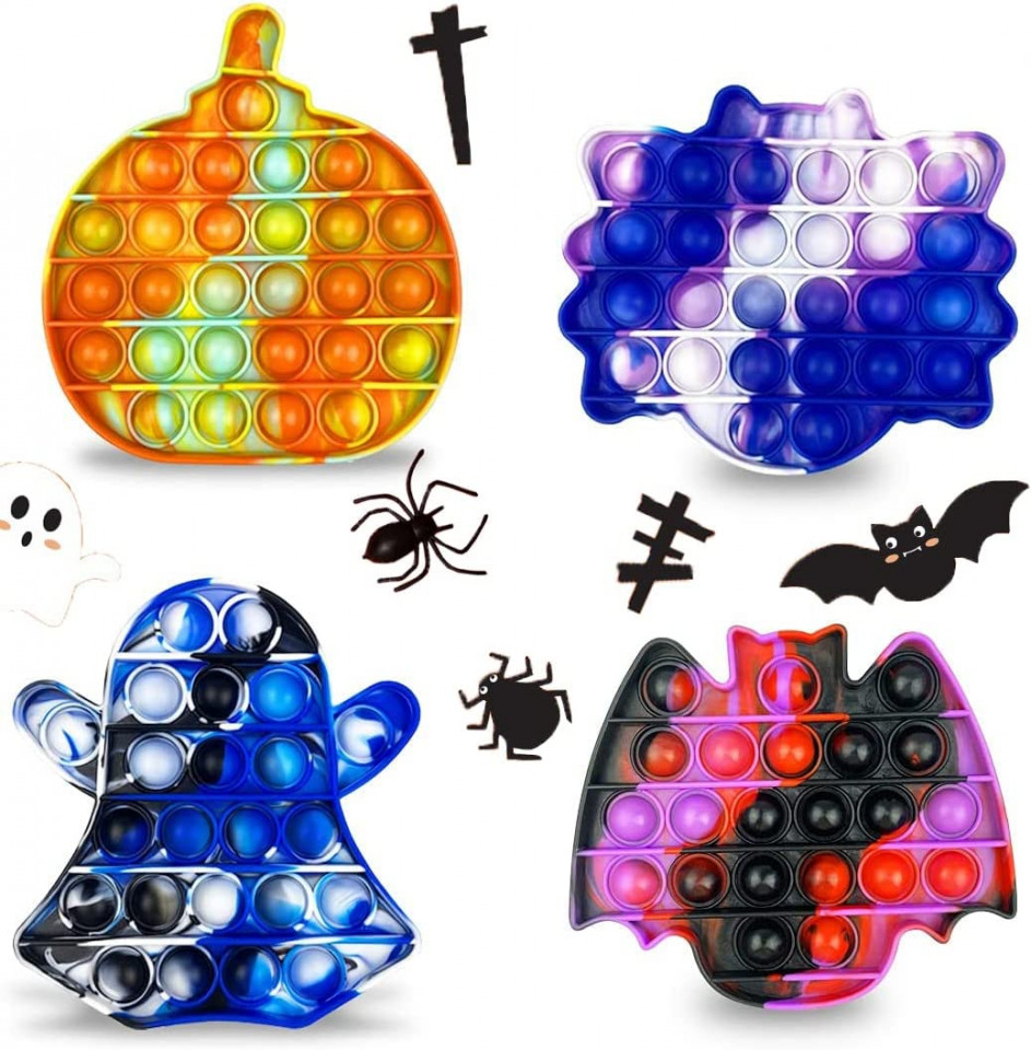Set de 4 jucarii anti-stres pentru copii Elettiffi, silicon, multicolor image0