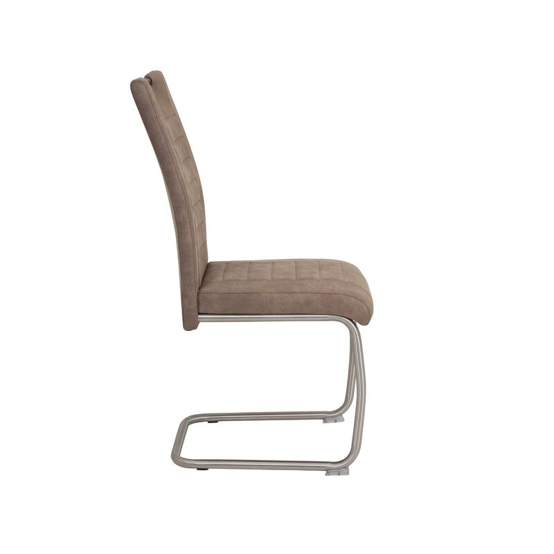 Set de 4 scaune tapitate Fenton, maro/argintiu, 98 x 43 x 59 cm image3