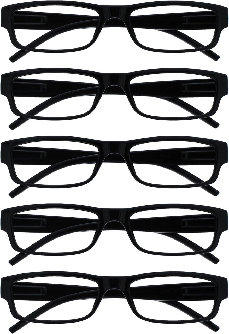 Set de 5 perechi de ochelari de vedere Opulize, negru, marimea +3.0