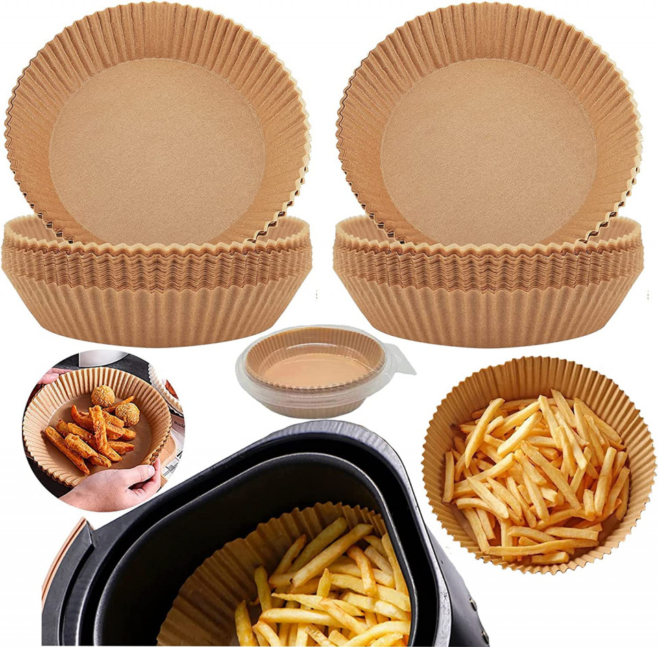 Set de 50 hartii de copt pentru friteuza Kajkey, natur, 20 x 4,2 x 16 cm