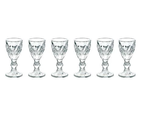Set de 6 pahare lichior Prisma, sticla, 50 ml Design Punct