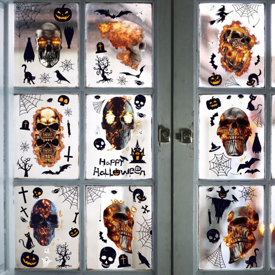 Set de 9 coli cu autocolante de Halloween PUTRON, multicolor, 20 x 30 cm