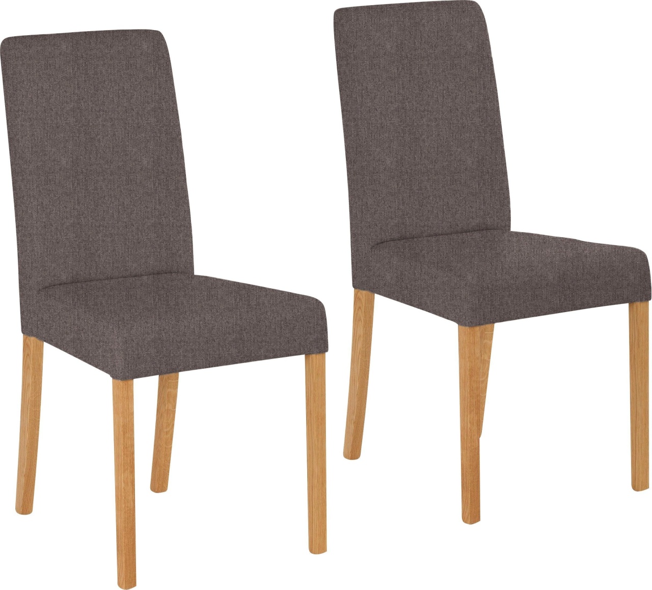 Set de patru scaune Bolognia, tesatura structurata , Maro