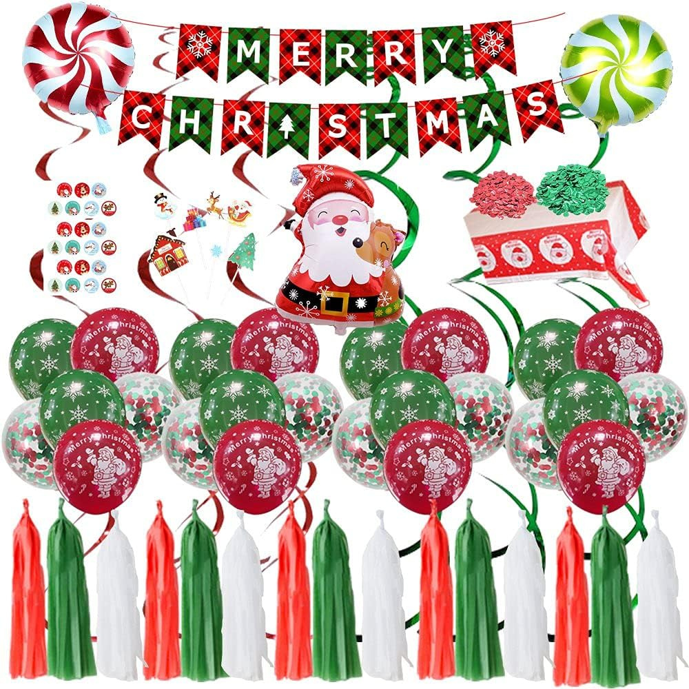 Set decoratiuni pentru Craciun Kafei, folie/latex, multicolor, 40 piese