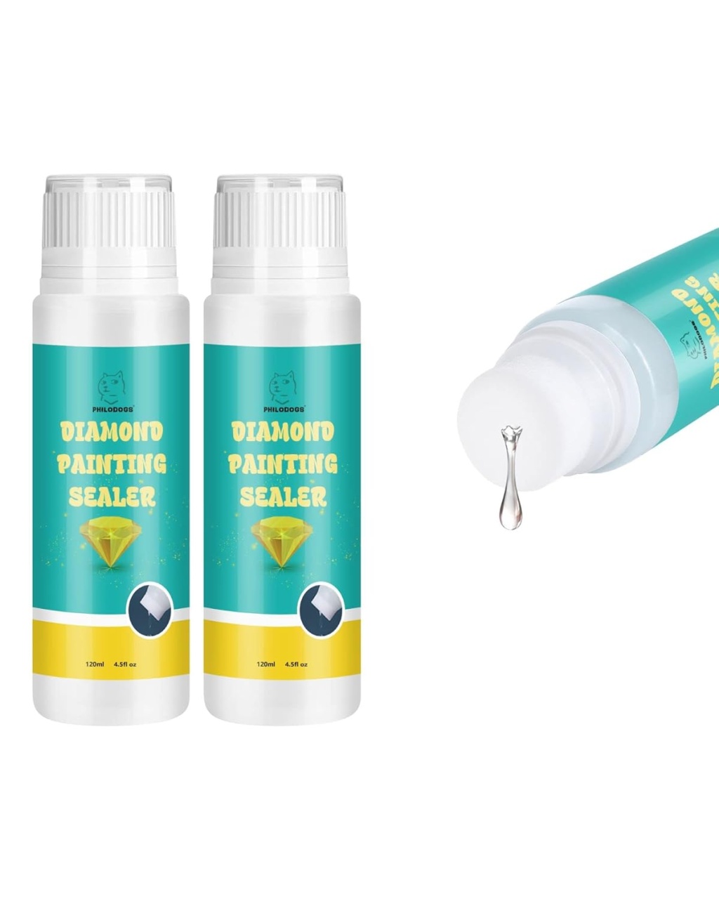 Set lipici pentru creatia cu diamante Philodogs, 240 ml, 2 piese