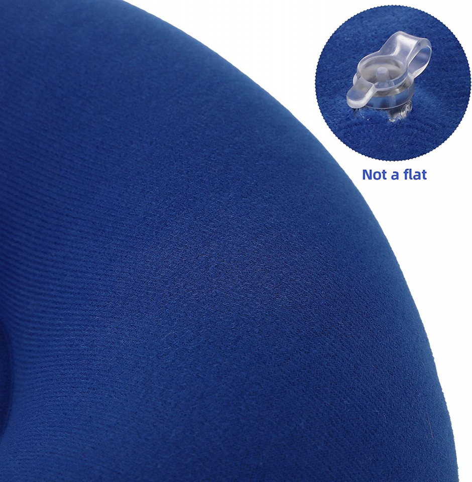 Poze Set perna gonflabila pentru scaun cu pompa Meiwo, albastru, catifea/PVC, 35 cm