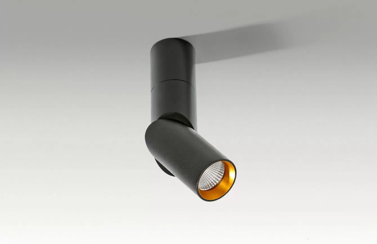 Spot mobil LED AZzardo Santos, 12W, 3000K, auriu, negru