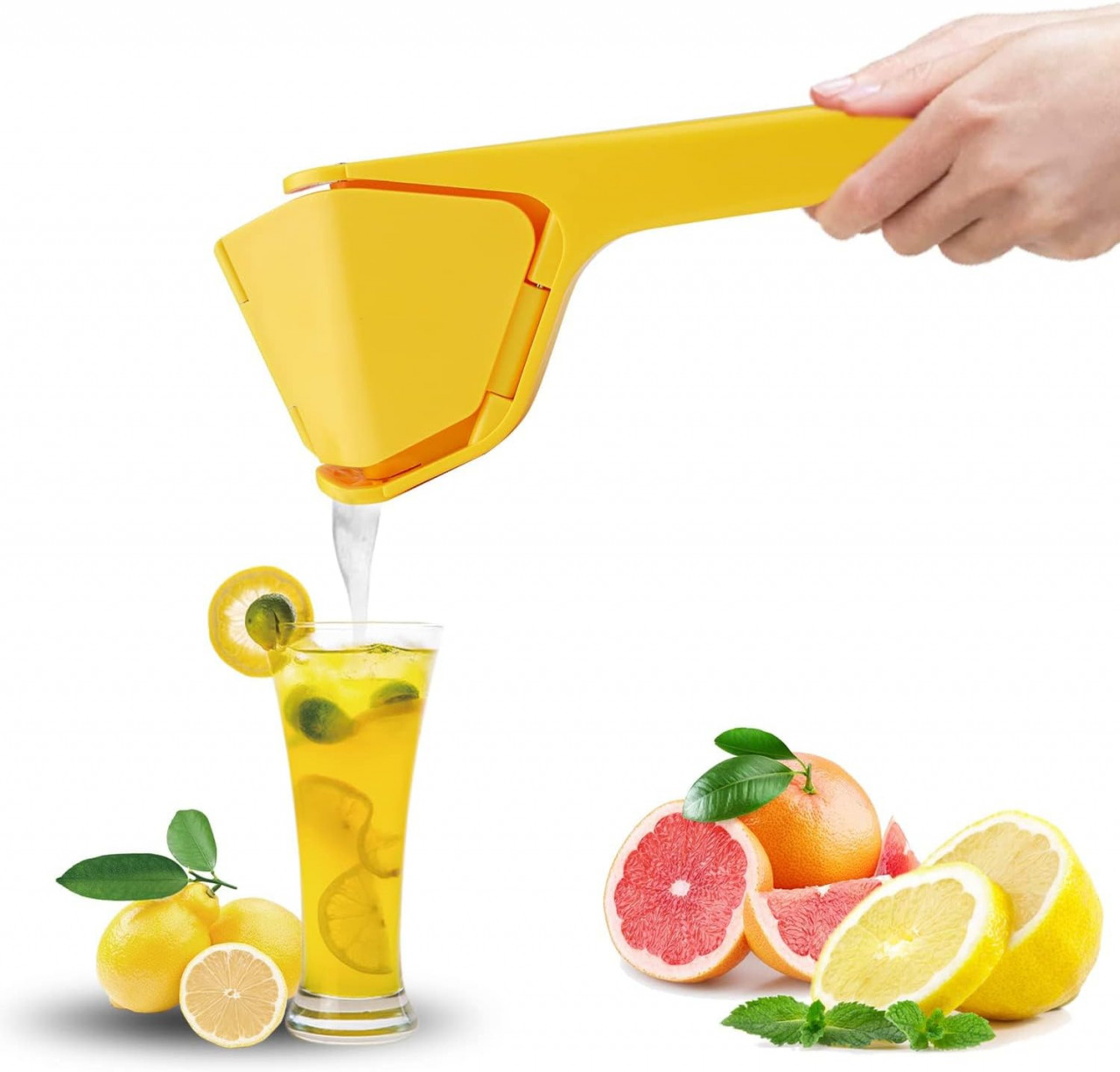 Storcator manual pentru citrice YQBFTC, ABS, galben, 25 x 10 x 3 cm