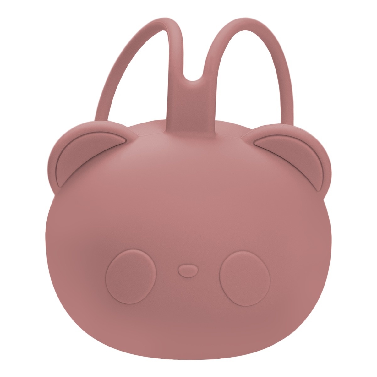 Suport pentru suzeta din silicon, AppeKids, The Little Bear - Old Rose