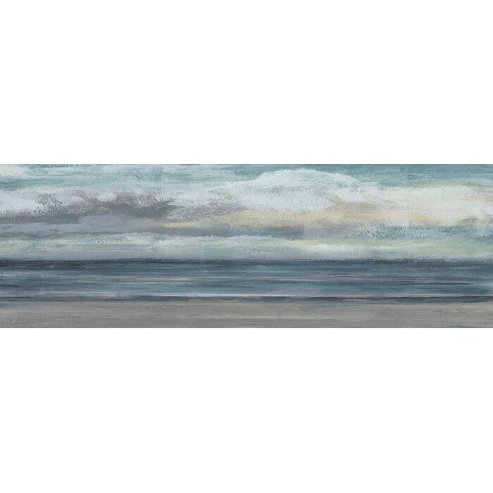 Tablou „Beach Rise IV”, albastru/gri, 51 x 152 x 3,81 cm chilipirul-zilei.ro