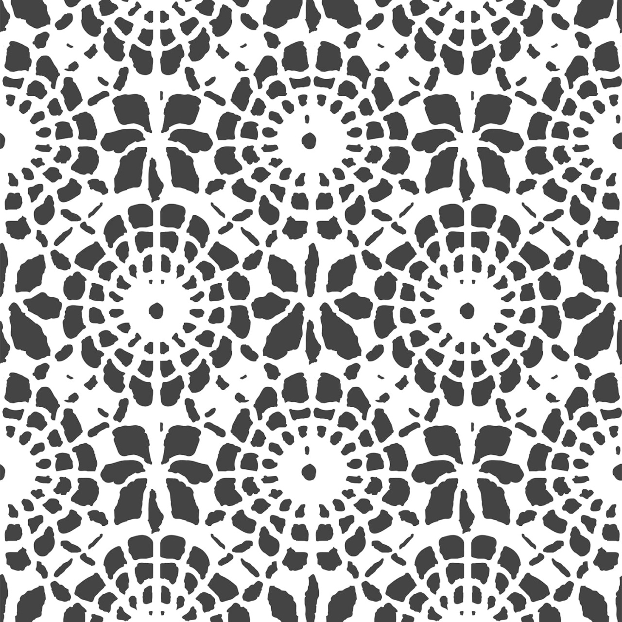 Tapet ReWallpaper, model floral, vinil, alb/negru, 44,5 x 700 cm